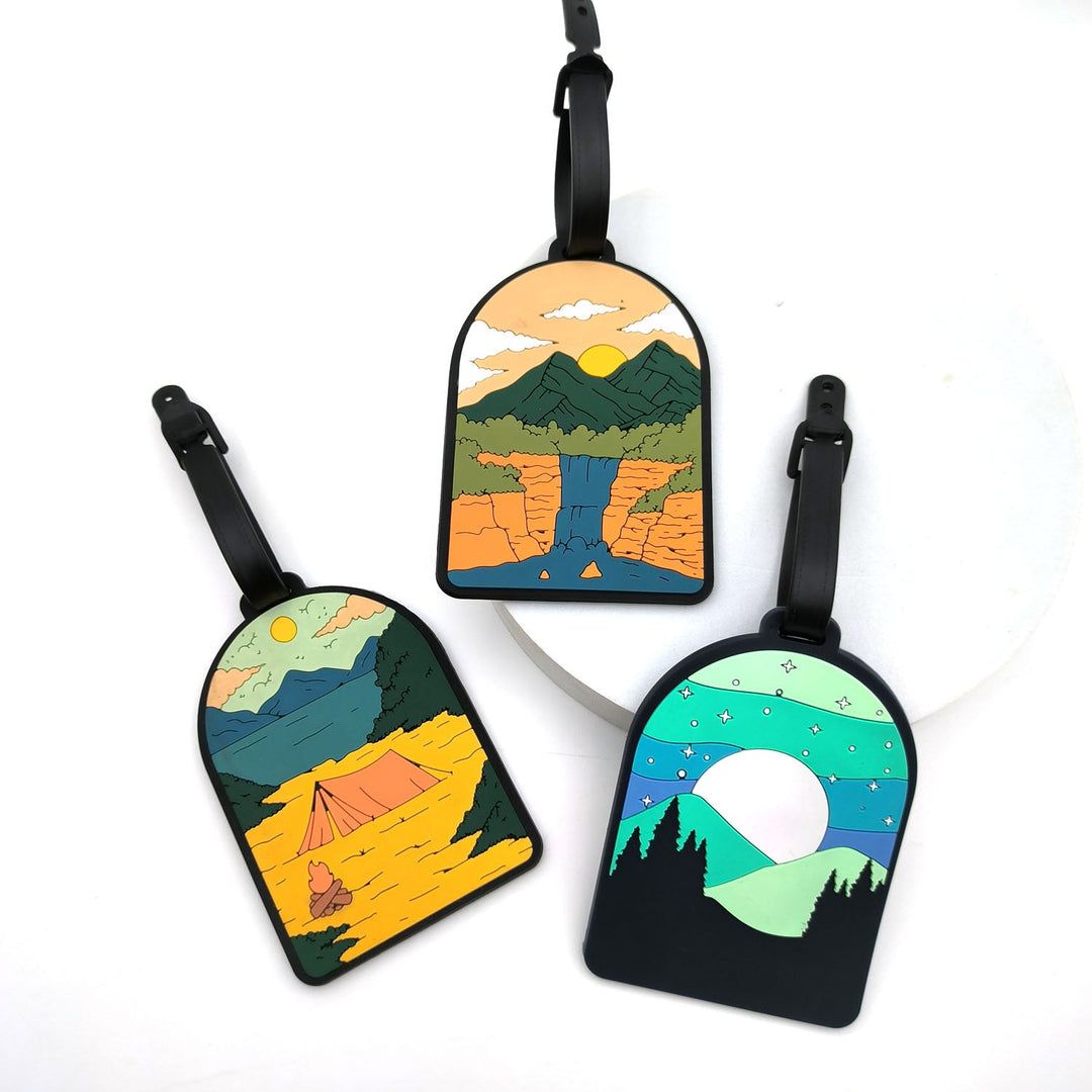 illustrated scenic silicone luggage tag Kalsten