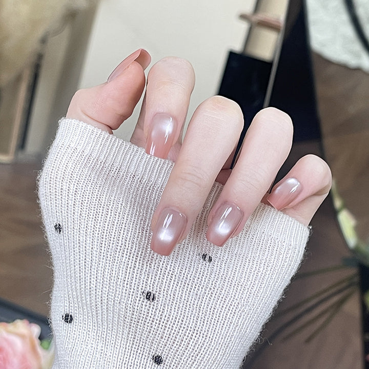 Glossy Natural Finish Press-On Nails Kalsten