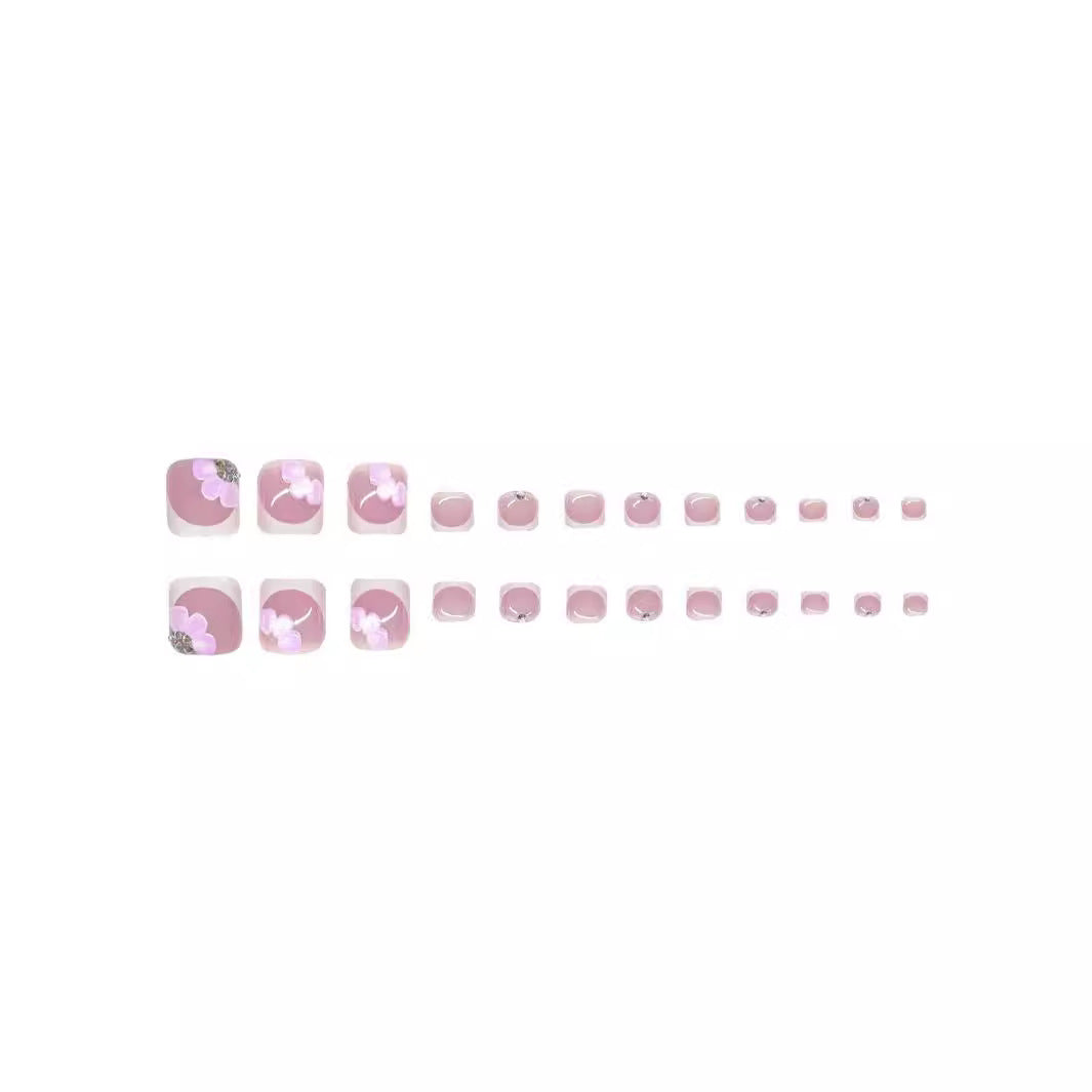 Floral 3D Press-On Nail Art Set Kalsten