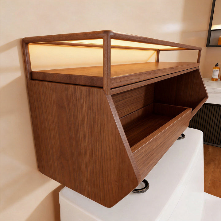Bathroom Over-Toilet Mesh Organizer Shelf with Elevated Stand and Rust-Resistant Metal