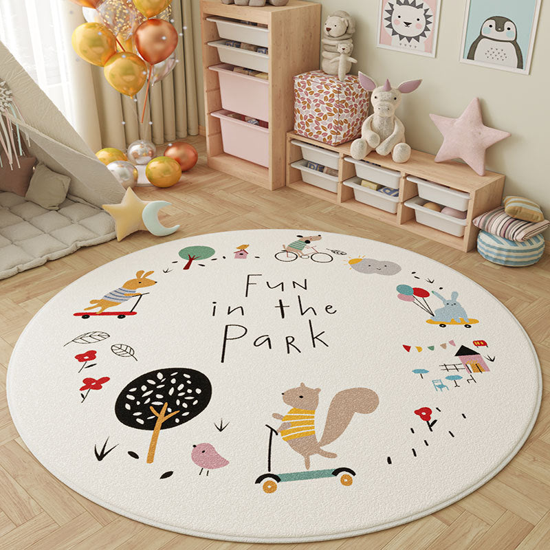 Playful Inspirational Round Area Rug Kalsten