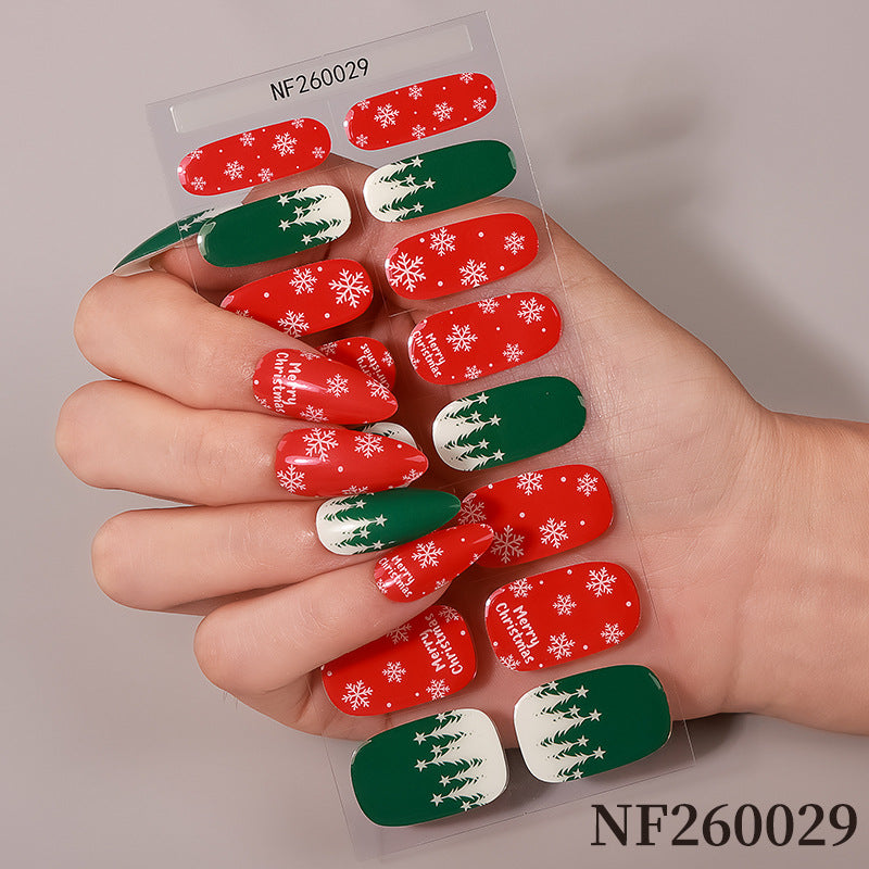 Festive Christmas Nail Art Wraps