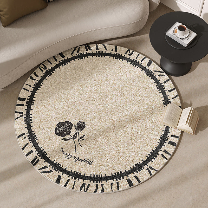 Round Motivational Area Rug Kalsten