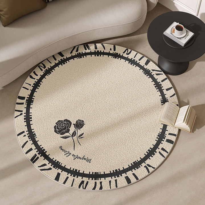 Round Motivational Area Rug Kalsten
