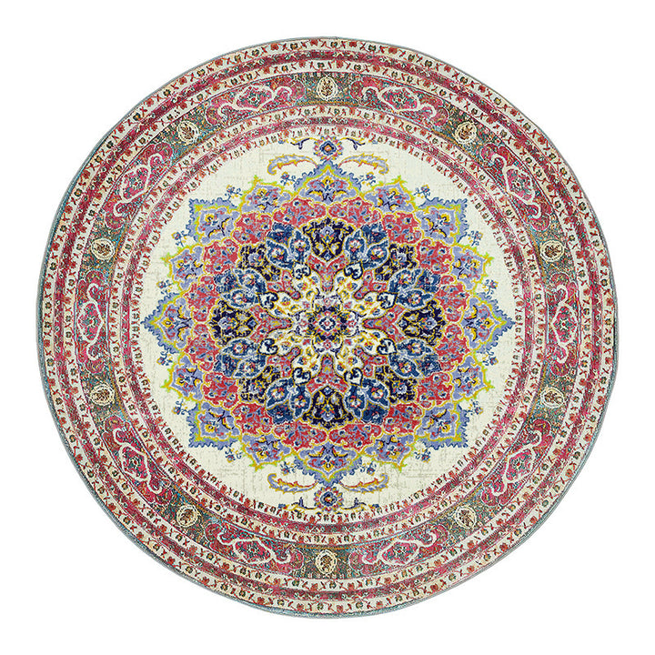 Vintage-Inspired Round Area Rug Kalsten