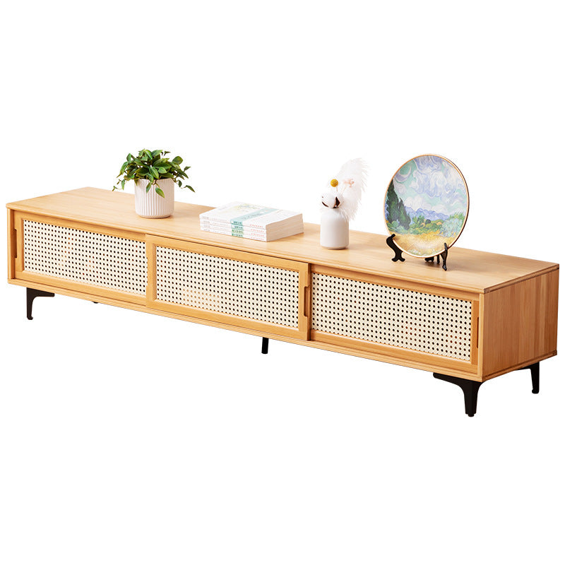 Elegant TV Cabinet with Stylish Rattan Elements and Generous Storage Kalsten