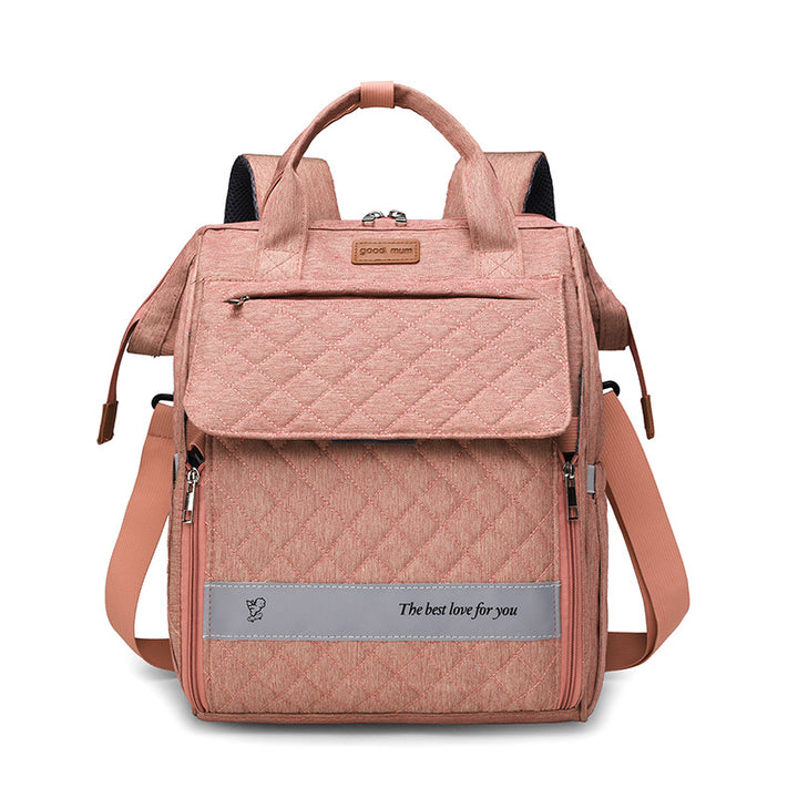 Multi-Pocket Quilted Baby Care Backpack Kalsten