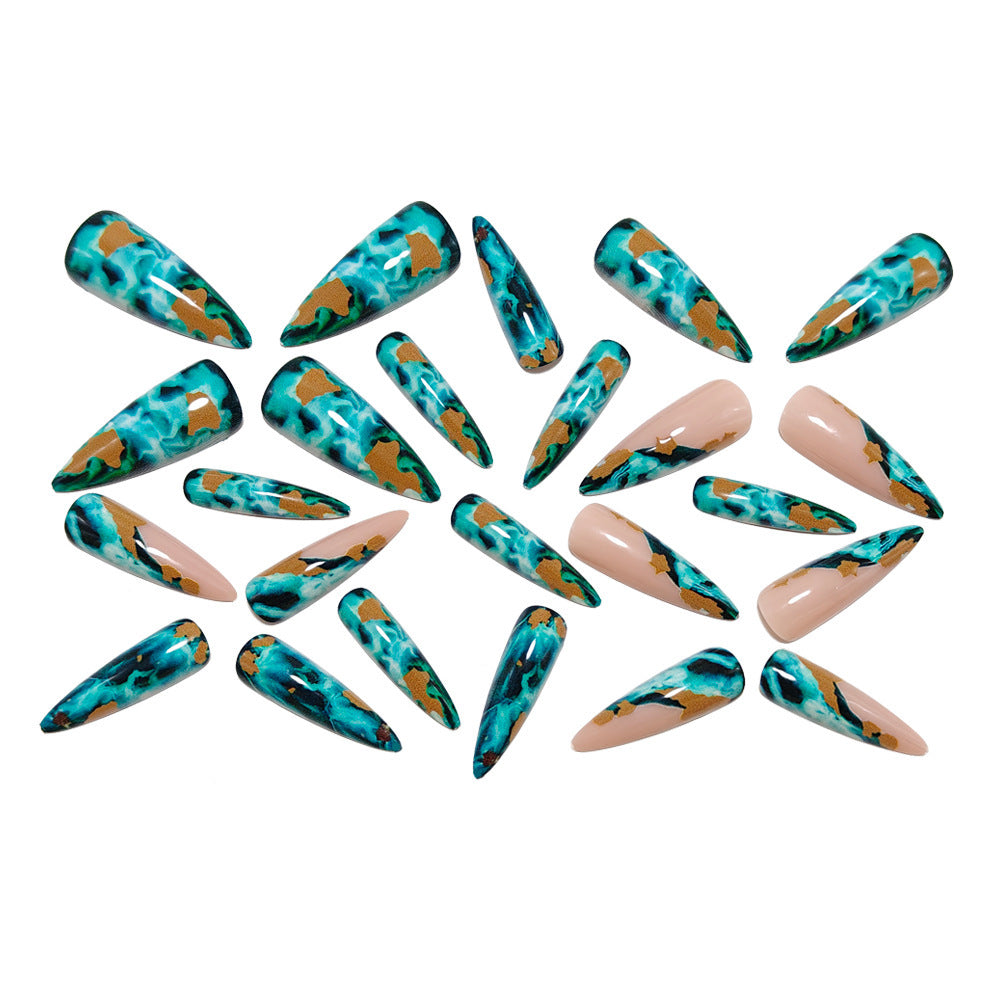 Luxury marble design artificial nails Kalsten