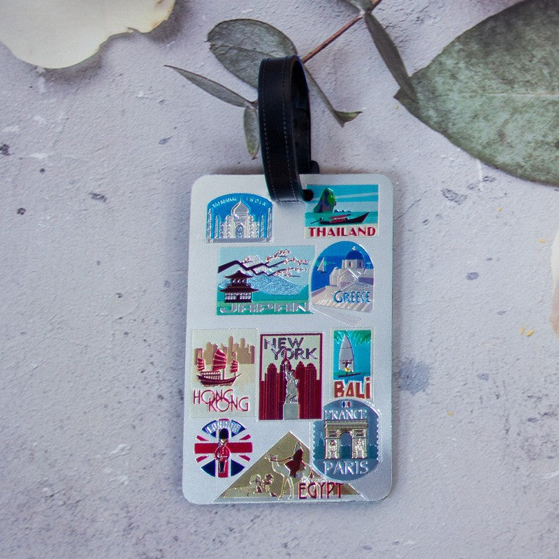 Whimsical Heart Balloon Luggage Tag Kalsten