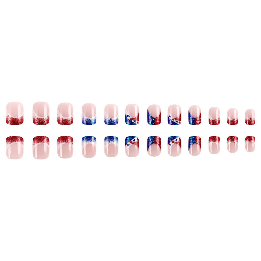 Patriotic Themed Acrylic Press-On Nails Kalsten