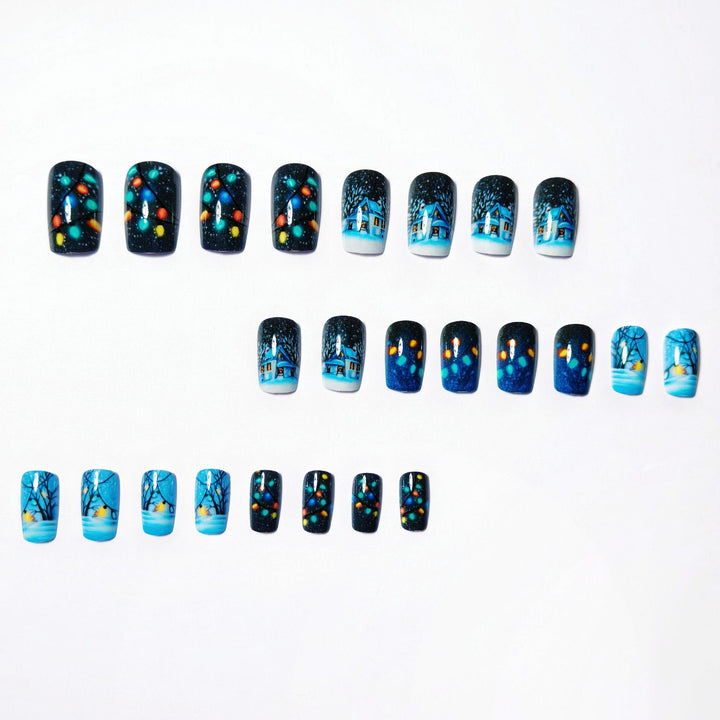 Winter Art Nails with Festive Snow Motif Kalsten