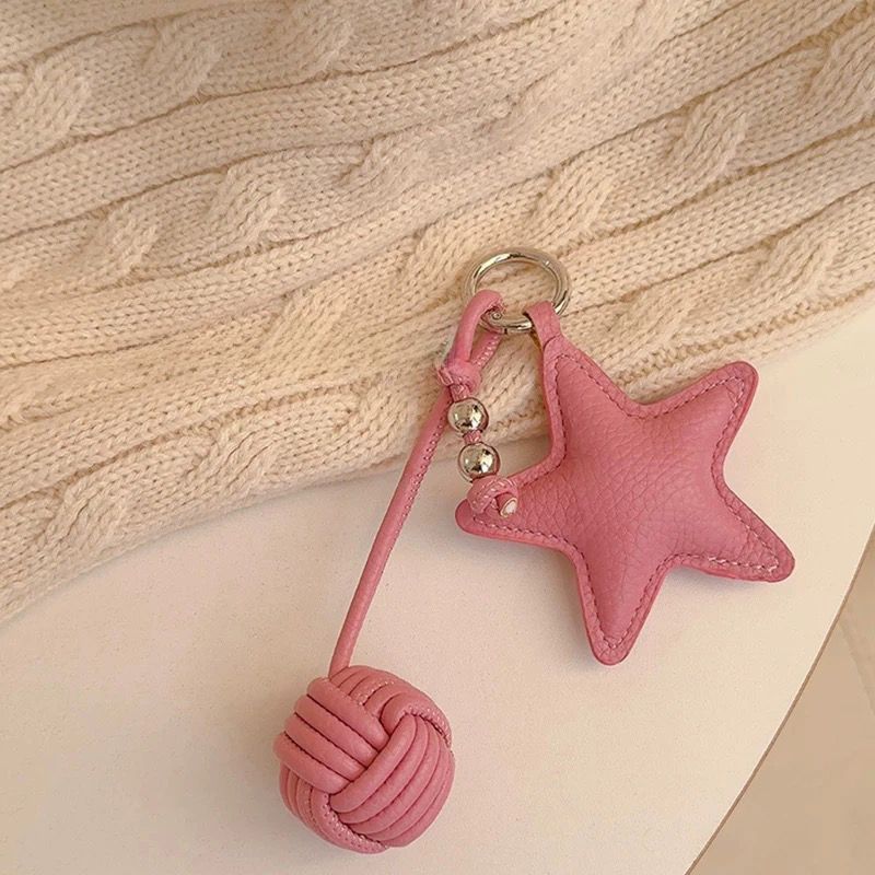 Decorative Star Shaped Leather Keychain Kalsten