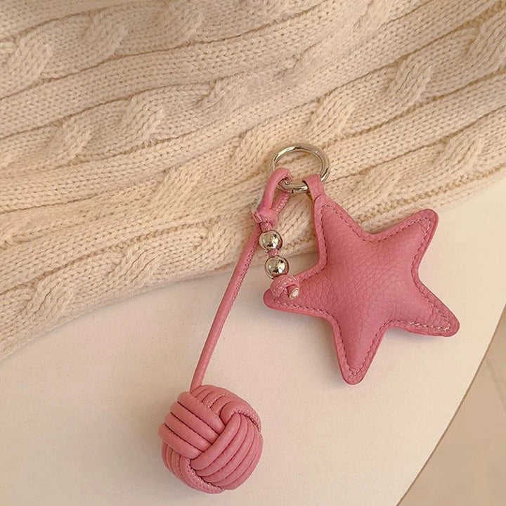 Decorative Star Shaped Leather Keychain Kalsten