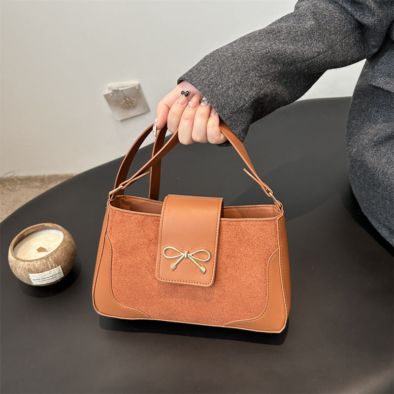Stylish Faux Suede Handbag Kalsten