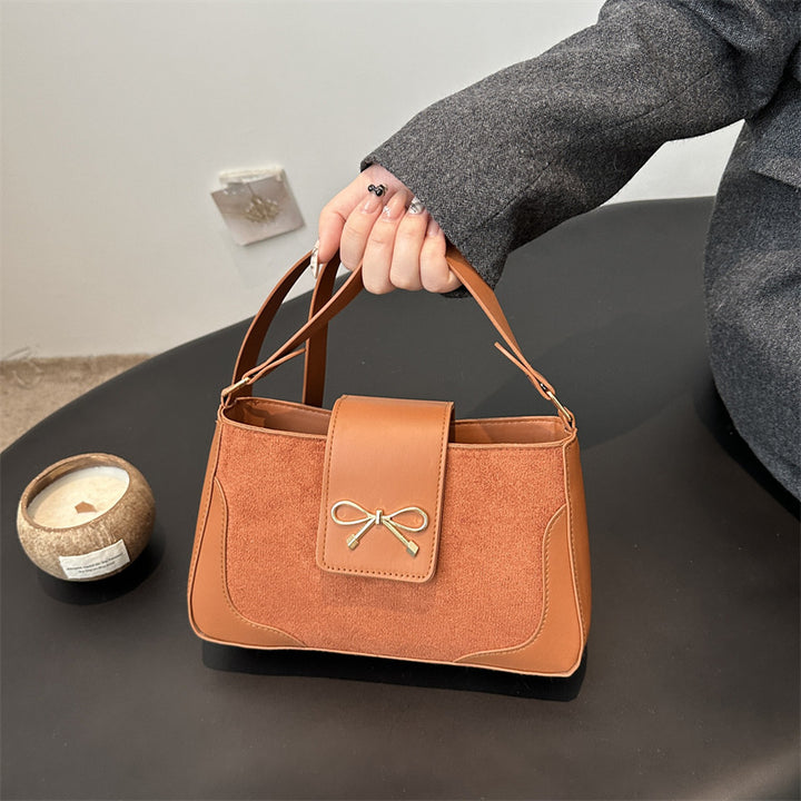 Stylish Faux Suede Handbag Kalsten