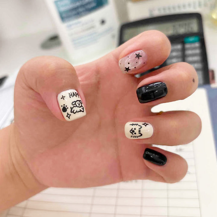 Elegant French Tip Press-On Nail Set Kalsten