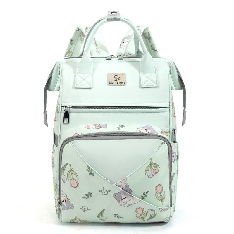 Playful Floral Print Diaper Backpack Kalsten