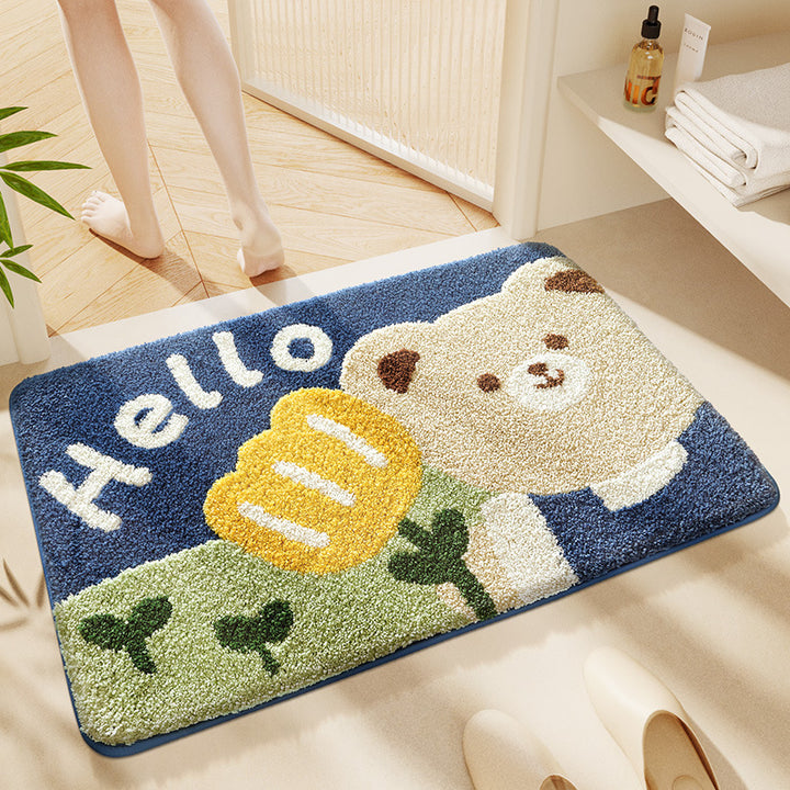 Cute Cat-Themed Bath Mat