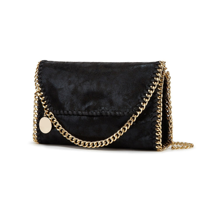 Elegant Chain-Trimmed Clutch Bag