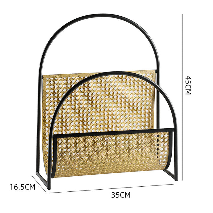 Unisex Elegant Magazine Holder with Artistic Weaving Structure Kalsten