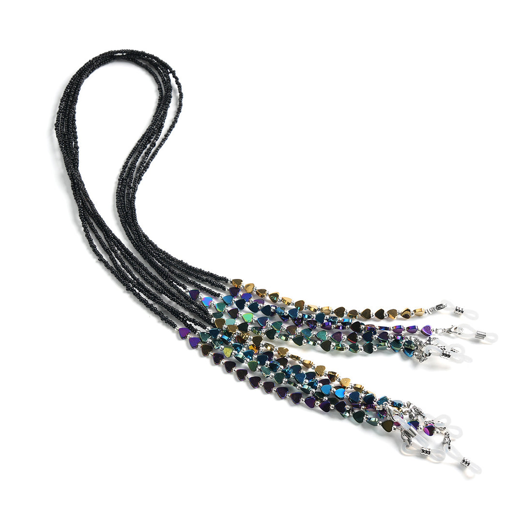 Heart-Shaped Beaded Eyewear Chain kalsten