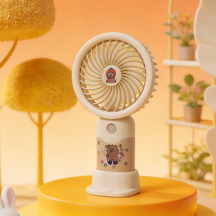 Ladies portable hand fan with ergonomic design and cute motif Kalsten