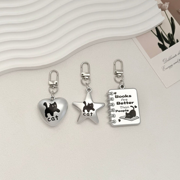 Cute Cat Star Charm Keychain Kalsten
