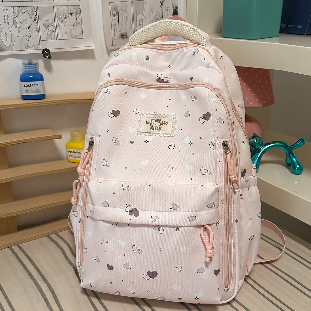 Cute Heart-Patterned Backpack Kalsten