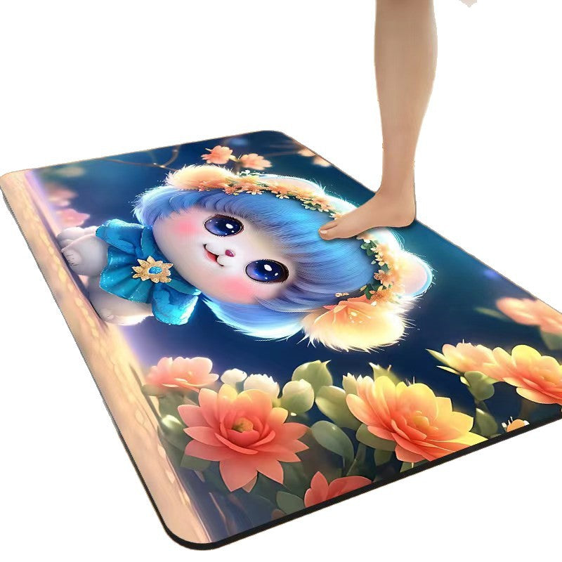 Cute Cat-Themed Bath Mat Kalsten
