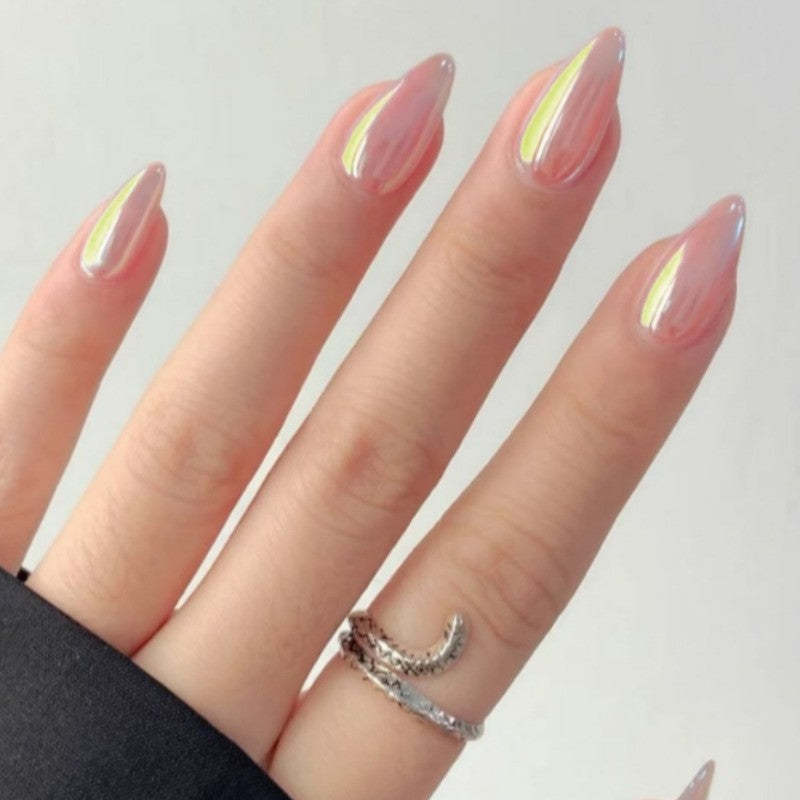 Shimmery Stiletto Press-On Nail Art Kalsten
