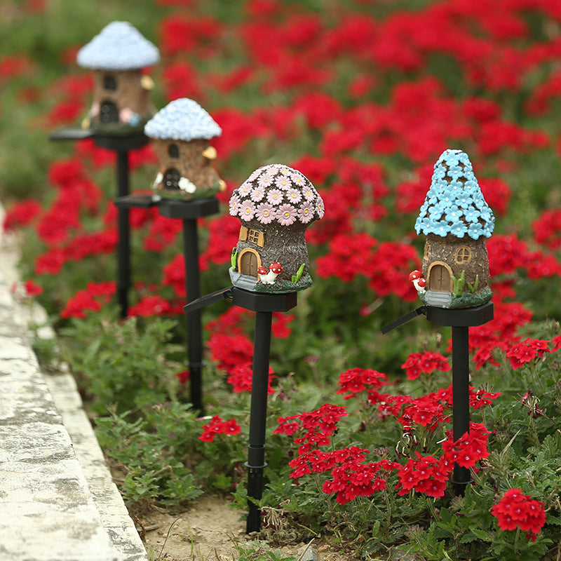 Whimsical Solar-Powered LED Fairy House Garden Stake Kalsten