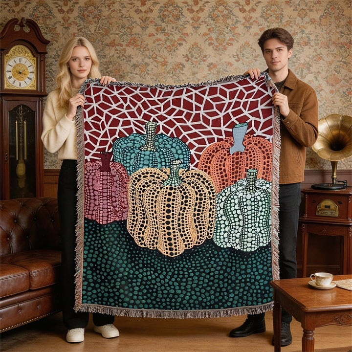 Decorative Pumpkin Pattern Tapestry Blanket