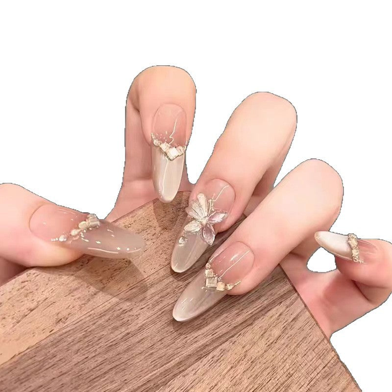 Glamorous Rhinestone-Embellished Press-On Nail Set Kalsten