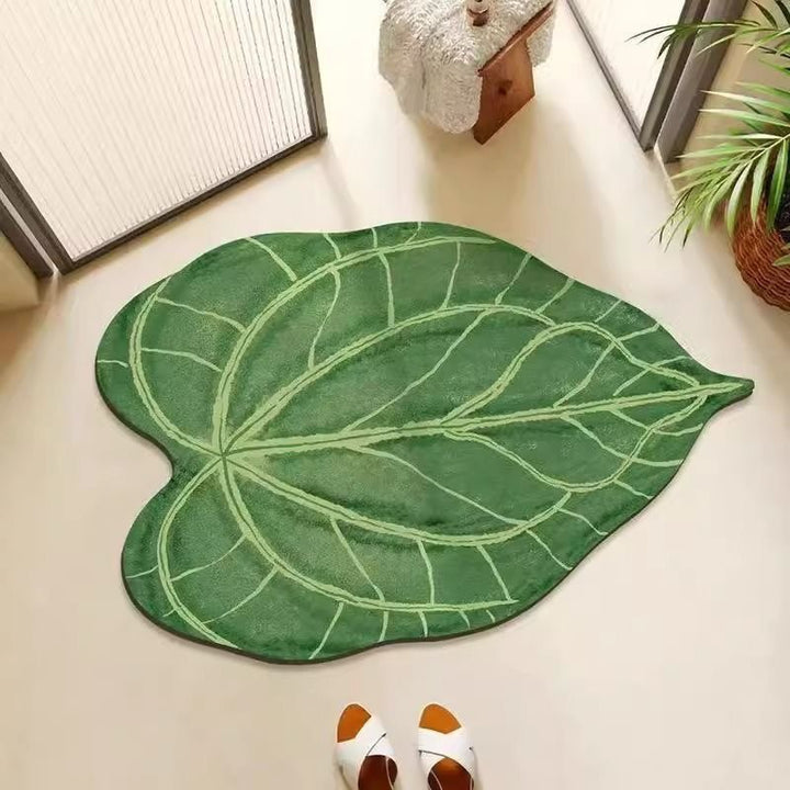 Leaf-Shaped Decorative Area Mat