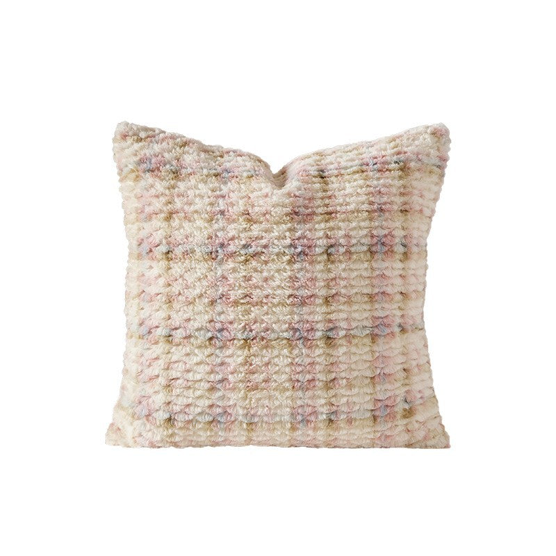 Square Boucle-Chenille Decorative Pillowcase with Soft Plush Texture Kalsten