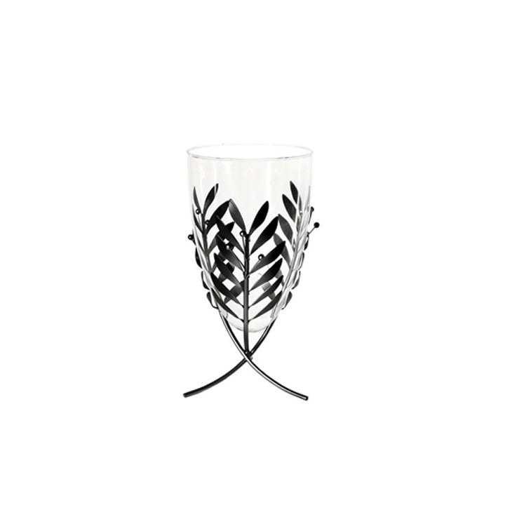 Elegant Leaf-Patterned Decorative Glass