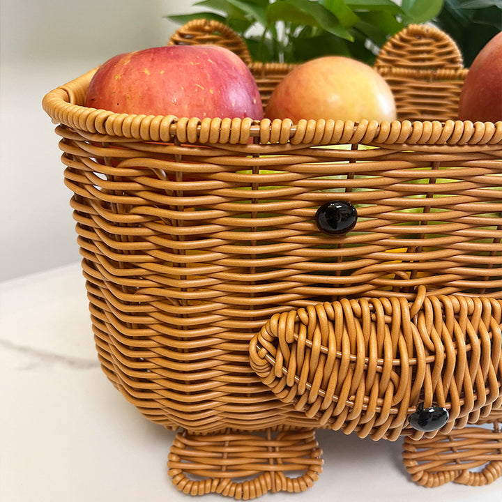 Adorable Decorative Animal Face Storage Basket Kalsten
