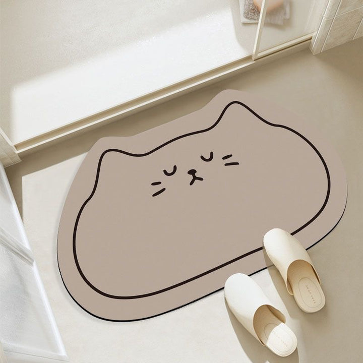 Fun Cat-Shaped Decorative Bath Mat
