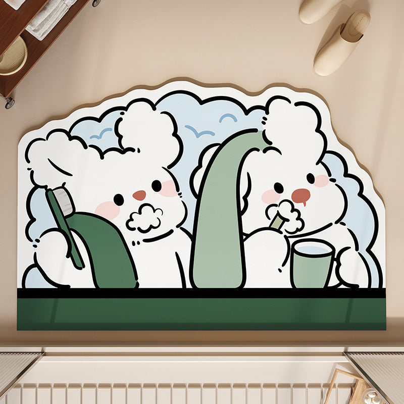 Fun Cartoon Dog Bath Mat Kalsten