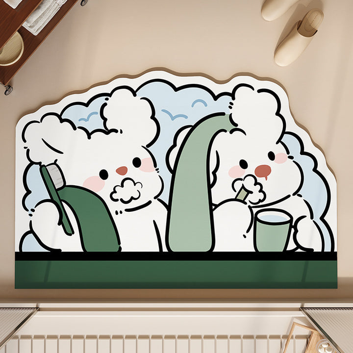 Fun Cartoon Dog Bath Mat Kalsten