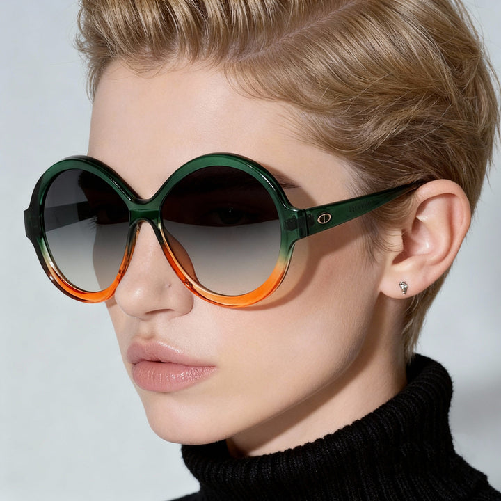 Ladies oversized fashionable sunglasses with unique frame shape Kalsten