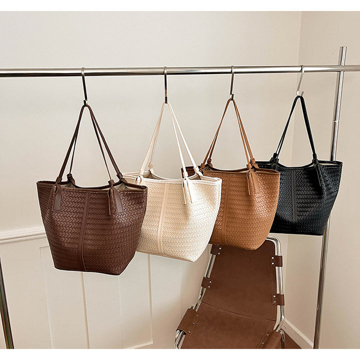 Textured Woven Tote Bag