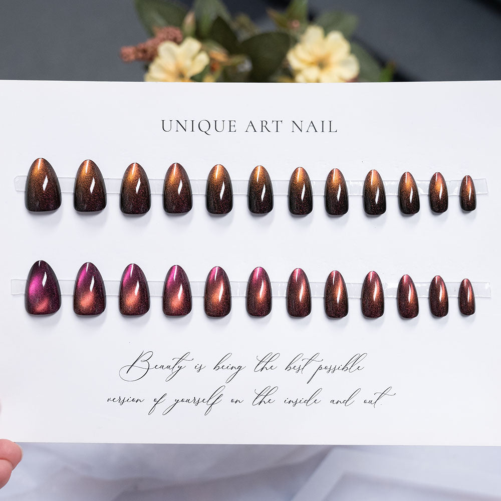 Glossy Long-Lasting Press-On Nail Set