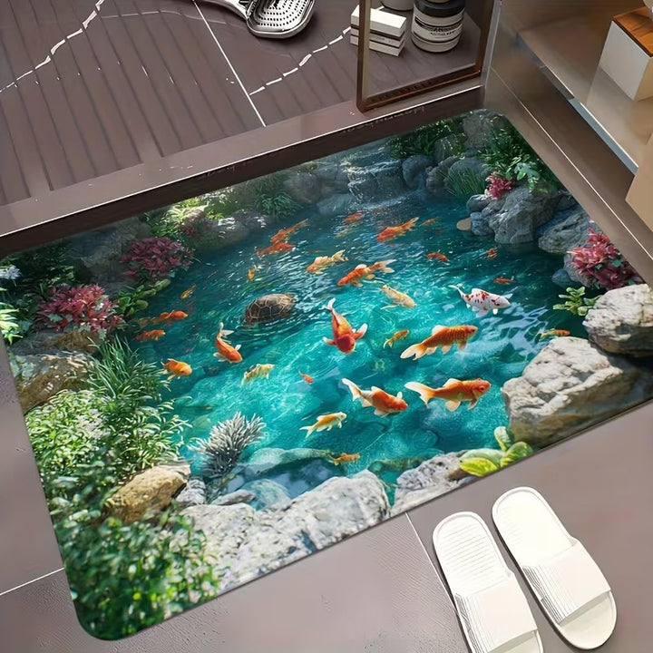 Cartoon Alligator-Themed Area Rug