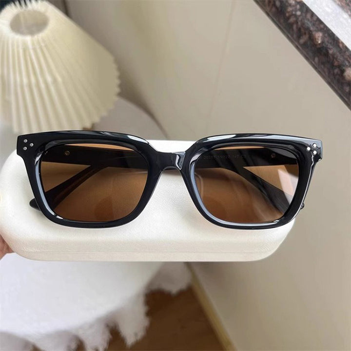 Women's fashionable square sunglasses with stylish frame and brown lenses Kalsten
