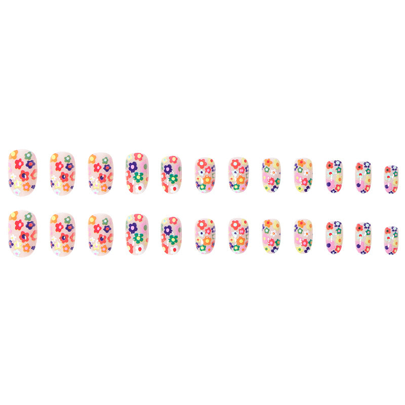 Vibrant Floral-Themed Press-On Nails Kalsten