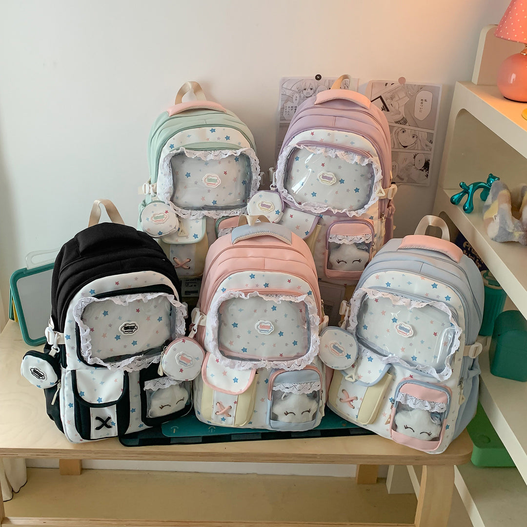 Whimsical Star-Embellished Cute Backpack Kalsten