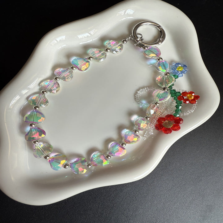 Heart-Shaped Crystal Beaded Kalsten