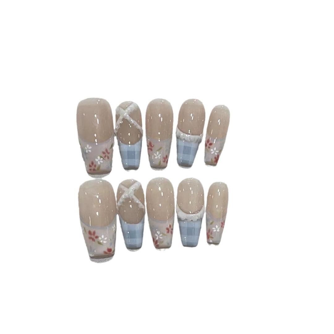 Floral Design Acrylic Press-On Nail Set Kalsten