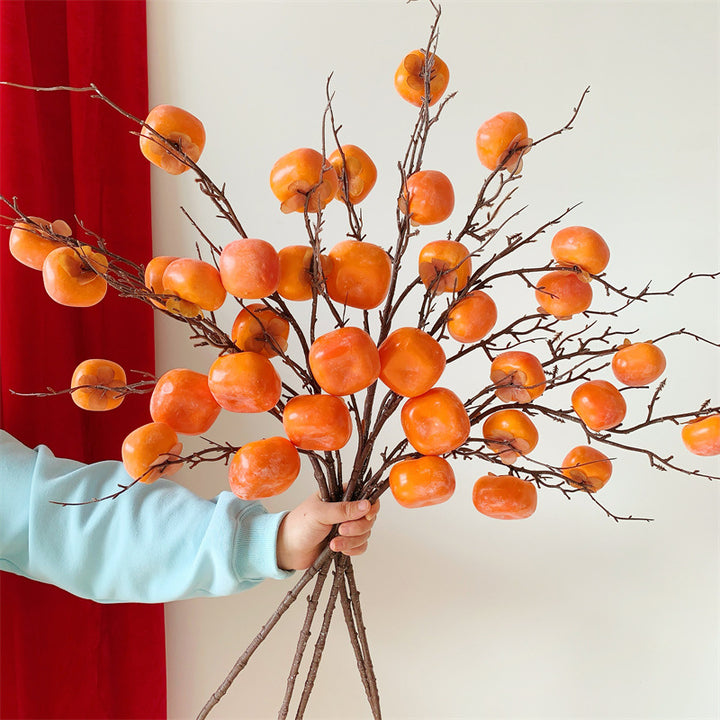 Decorative Faux Persimmon Branch